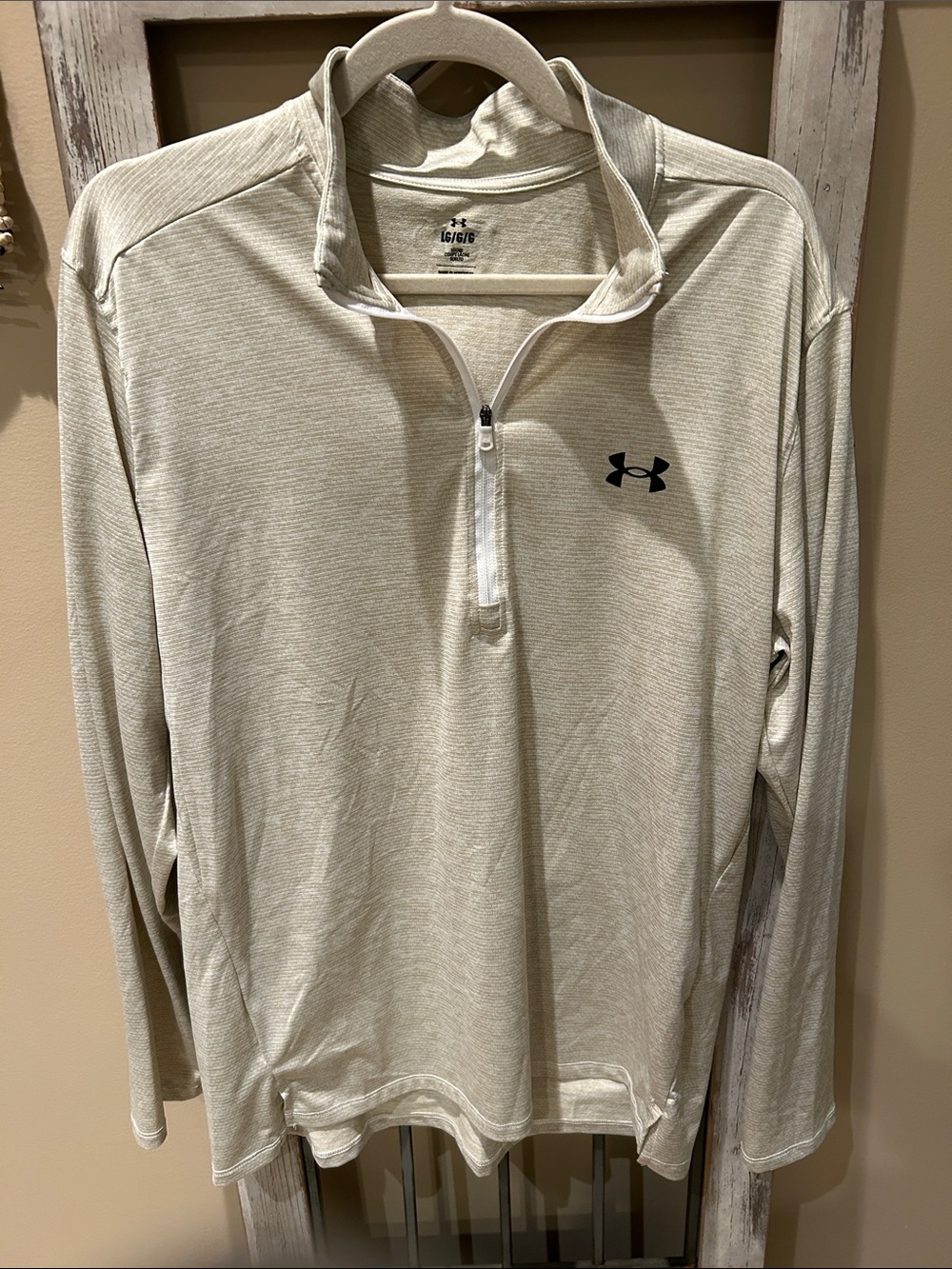 Under Armour Men’s 1/4 Zip Long-Sleeve Pullover - Light Tan